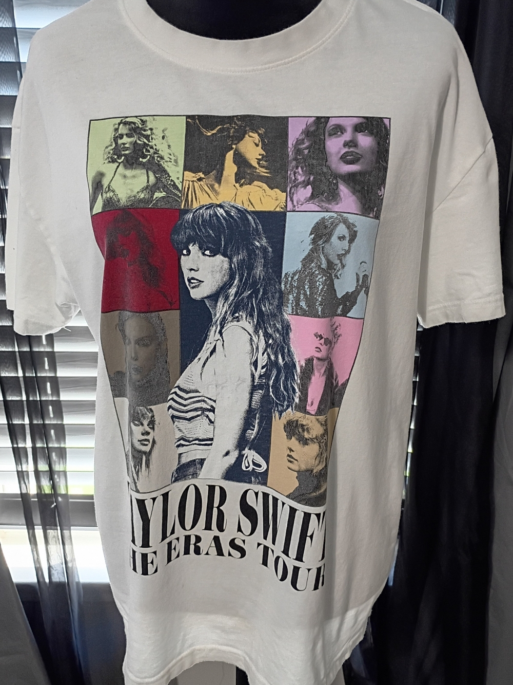 Taylor Swift White Multicolor Graphic Tee - Eras Tour Collage